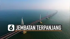 Jembatan Hong Kong-Macau merupakan jembatan terpanjang di dunia. Jembatan yang dibagun China ini panjangnya mencapai 54,7 kilometer.