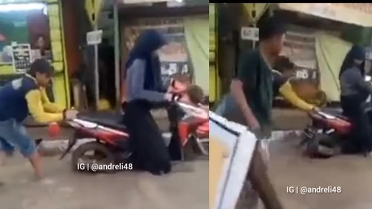 Pemotor terobos jalan dicor