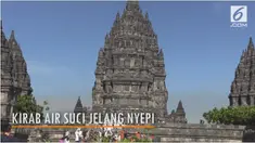 Para umat Hindu menggelar ritual Mendak Tirta atau Kirab Air Suci. Acara ini digelar sebagai rangkaian ritual sebelum Tawur Agung dalam mendekati Hari Raya Nyepi.