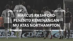 Video laga Northampton vs Manchester United dalam Piala Liga Inggris yang berlangsung di Sixfields Stadium, Northampton, Rabu (21/9/2016). 