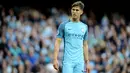 4. John Stones (Manchester City) - Bek timnas Inggris itu ditebus Manchester City dari Everton dengan harga 47,5 juta poundsterling (Rp 824 miliar). Dibeli dengan harga selangit sang pemain belum berkontribusi besar untuk tim. (EPA/Peter Powell)