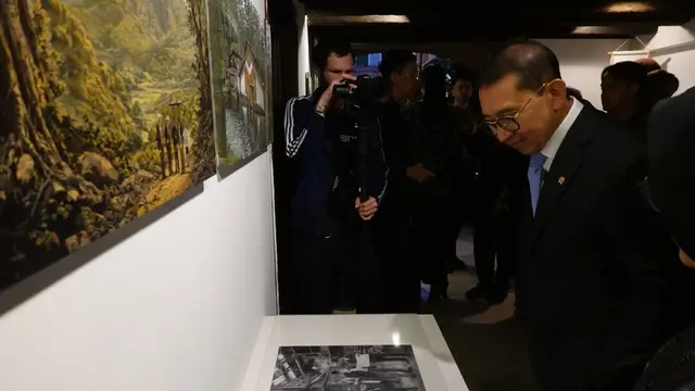Menteri Kebudayaan Fadli Zon menghadiri pembukaan Paviliun Indonesia pada Pameran Seni Internasional ke-61 La Biennale di Venesia, Italia atau Venice Biennale 2026