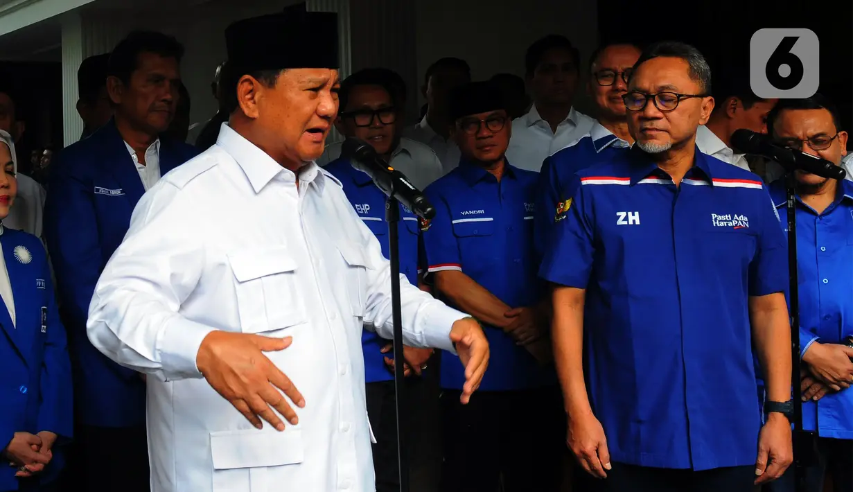 Sebelumnya, Ketua Umum Partai Amanat Nasional (PAN) Zulkifli Hasan mengatakan, akan bertemu dengan Ketum Gerindra Prabowo Subianto pada Sabtu 8 April 2023. Diketahui, kedua tokoh ini termasuk yang mencuatkan terbentuknya koalisi besar di Pemilu 2024. (merdeka.com/Imam Buhori)