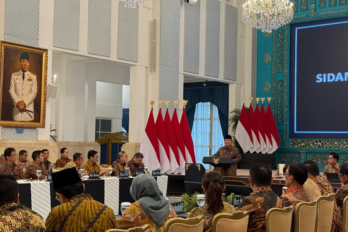 Presiden Prabowo Pimpin Sidang Kabinet Paripurna 1 Tahun Pemerintahan
