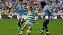 Gol Celtic tercipta lewat aksi Nicolas-Gerrit Kuhn (13’ dan 36’), Kyugo Furuhashi (44’), dan Luis Palma (68’). (Peter Zay / AFP)