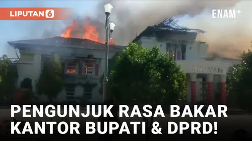 VIDEO: Rusuh! Kantor Bupati Pohuwato Dibakar Massa Demonstran Penambang