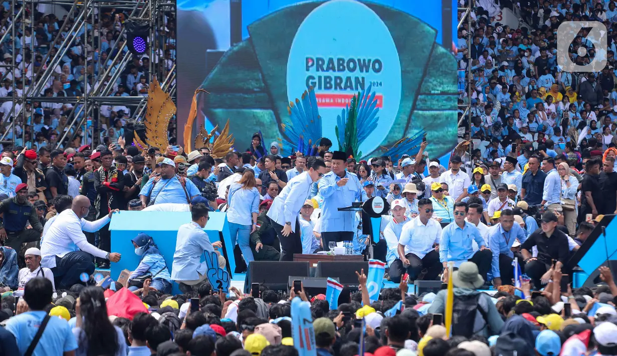 Kampanye akbar Prabowo-Gibran bertajuk “Pesta Rakyat Untuk Indonesia Maju”. (Liputan6.com/Herman Zakharia)