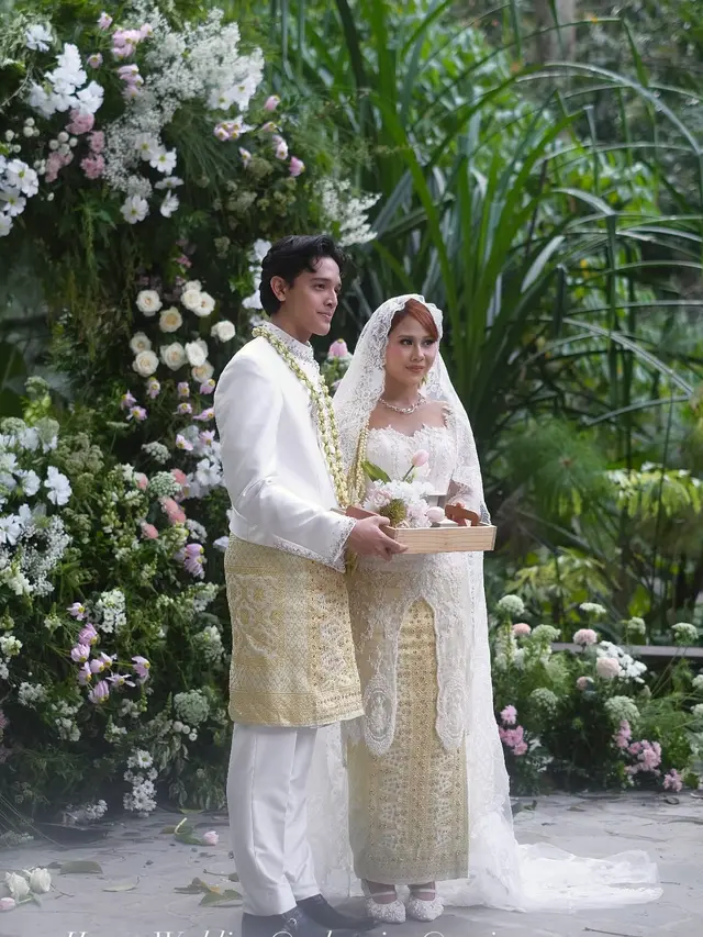 Sah! Nadin Amizah dan Faishal Tanjung Resmi Menikah, Kenakan Busana Pengantin Sulaman dan Kain Songket