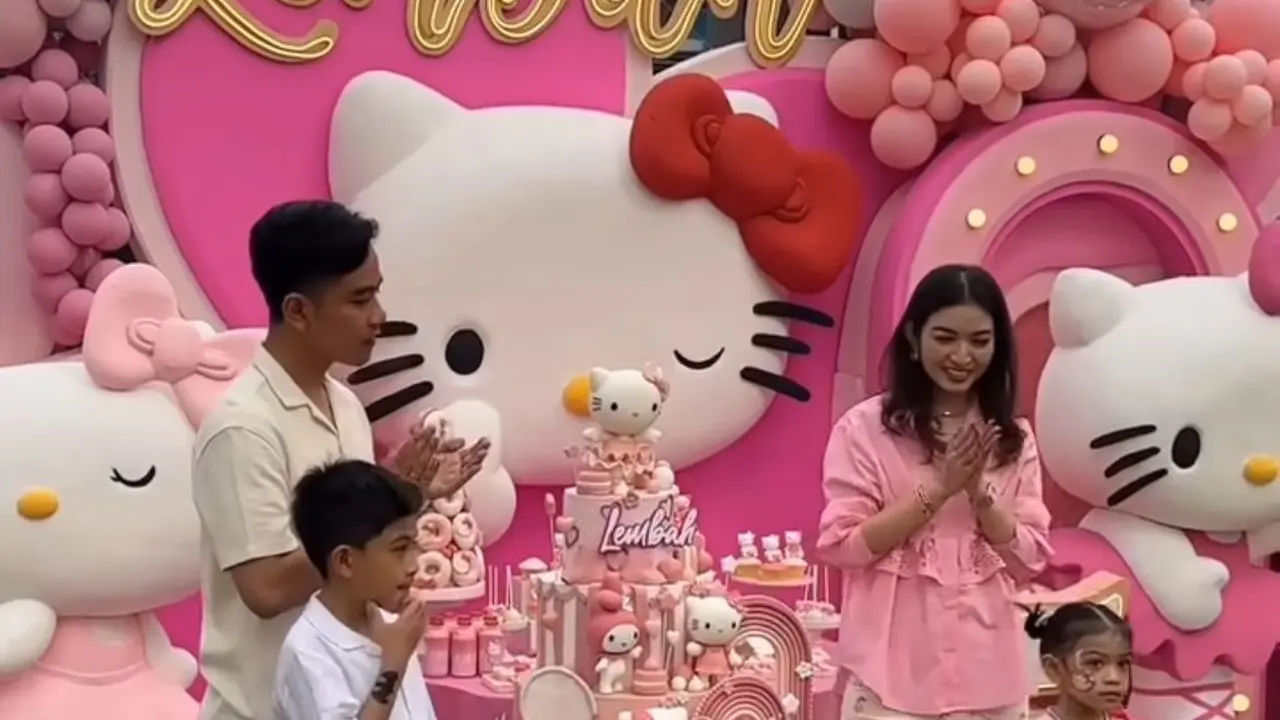 Gibran Rakabuming dan Selvie Ananda Rayakan Ulang Tahun ke-5 La Lembah Manah Serba Hello Kitty