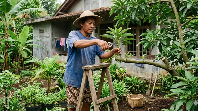 Cara Pemangkasan Alpukat agar Cepat Berbuah (Foto: Gemini AI)
