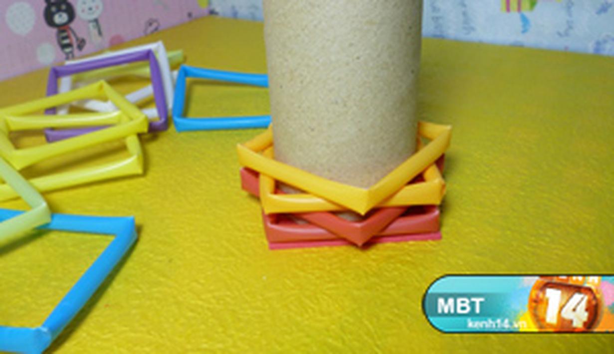 DIY Bikin Tempat Pensil dari Sedotan Minuman Fashion 