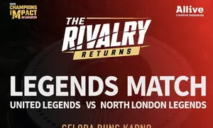 United Legends vs North London Legends akan berjibaku di Stadion GBK, Jakarta, pada 10 Oktober 2026. (Istimewa)