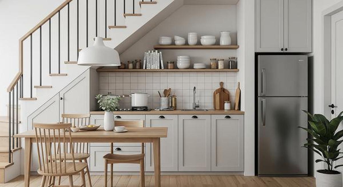 8 Model Dapur Bawah Tangga Rumah Minimalis, Hemat Tempat dan Tetap Estetik