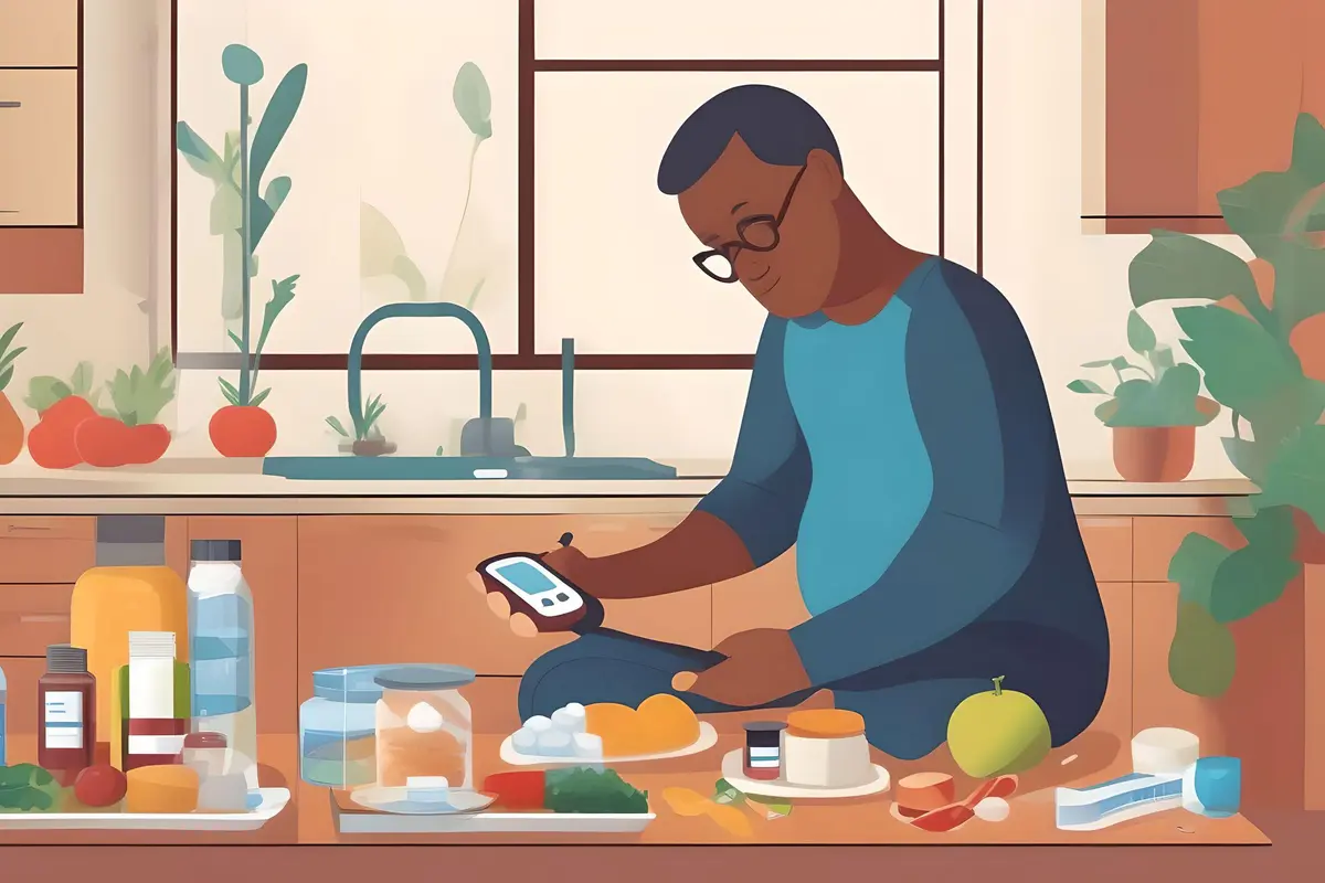 Apakah Orang yang Terkena Diabetes Bisa Sembuh Total? Simak Panduan Lengkap Pengendalian Diabetes, Dari Diet Hingga Pemeriksaan Rutin (Ilustrasi Pasien Diabetes by AI)