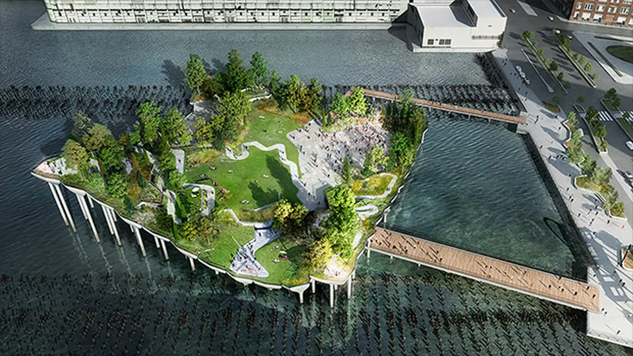 Taman Terapung di New York