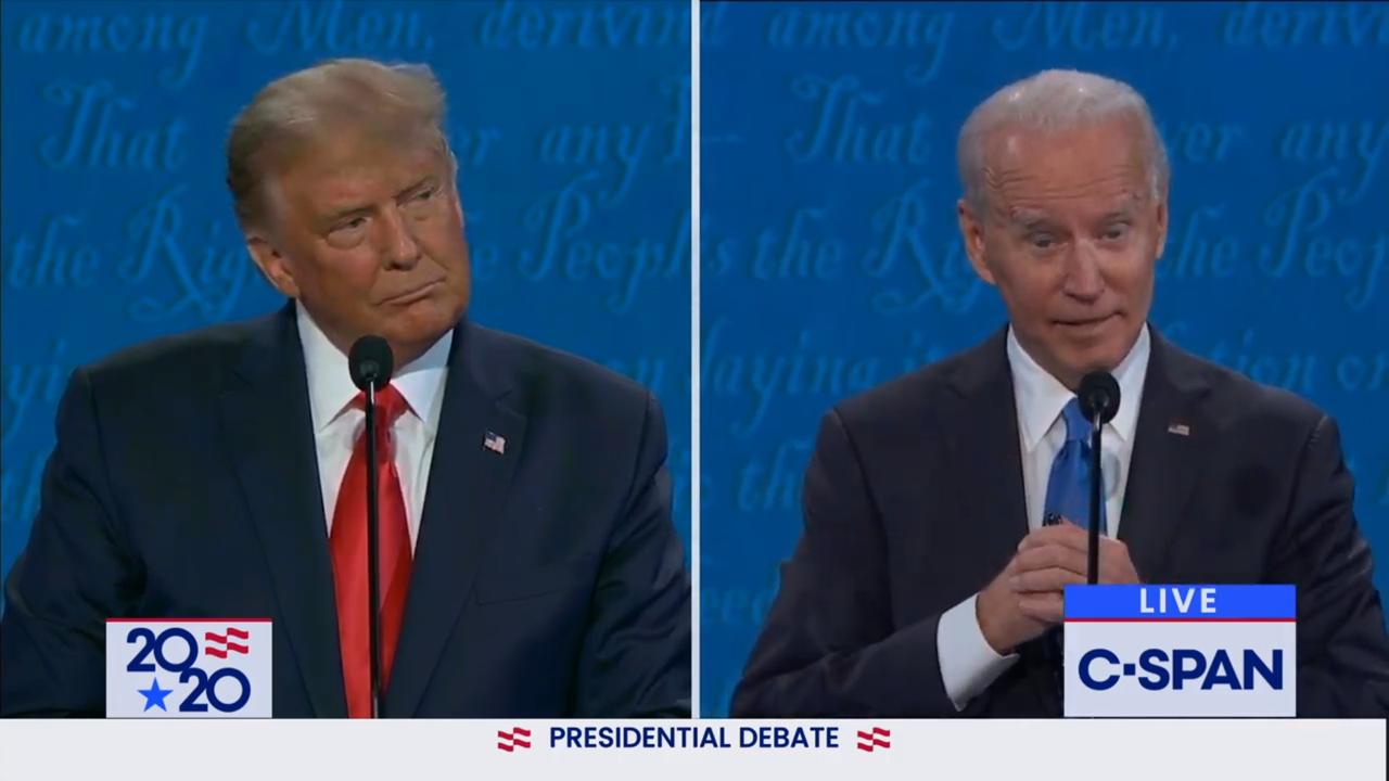 Debat capres AS yang terakhir antara Donald Trump dan Joe Biden.