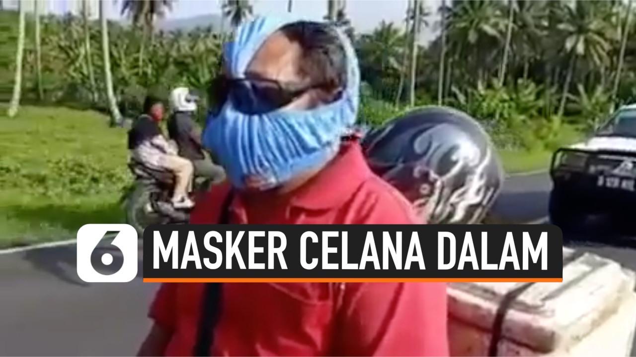 VIDEO: Heboh, Pria Pakai Celana Dalam Sebagai Pengganti Masker