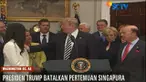 Gedung Putih mengumumkan membatalkan pertemuan Amerika Serikat-Korea Utara yang sedianya akan diadakan di Singapura 12 Juni mendatang, melalui surat Trump pada Kim Jong Il.