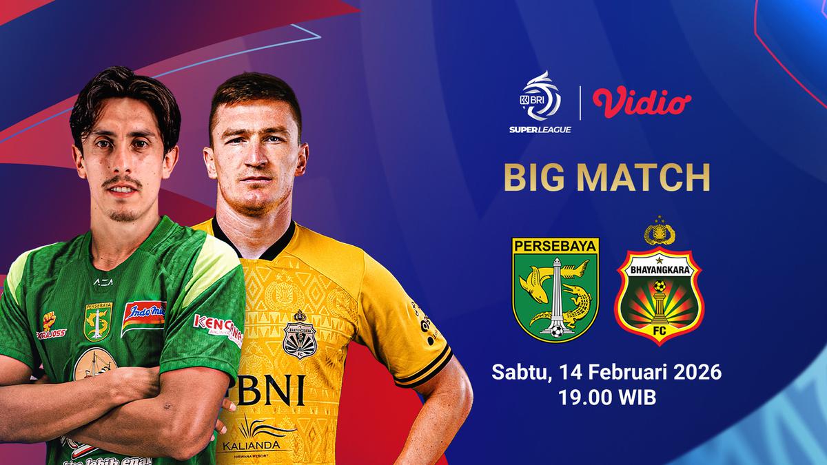 Link Live Streaming BRI Super League di Vidio: Persebaya Vs Bhayangkara FC