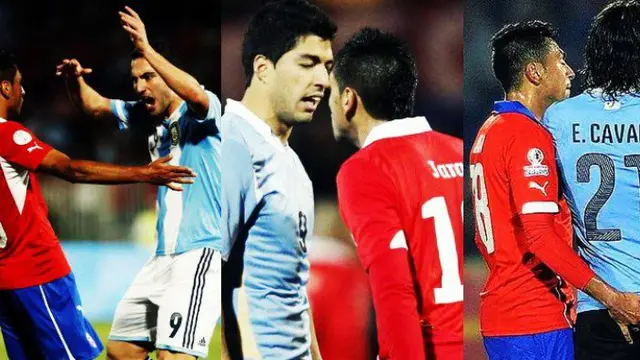 Bek Chile, Gonzalo Jara saat melakukan aksi kotornya (101GreatGoals)