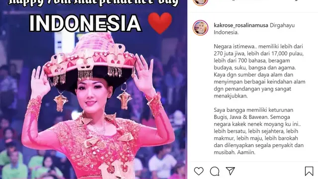 Rosalina Musa (Foto: Instagram/@kakrose_rosalinamusa)