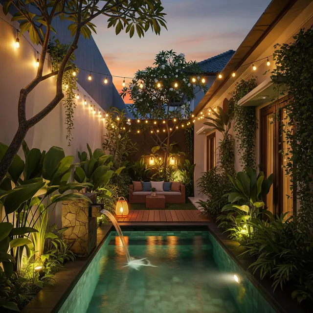 9 Ide Halaman Belakang Rumah dengan Kolam Renang Mini, Ciptakan Spot Relaksasi