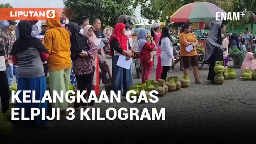 VIDEO: Gas Elpiji 3 Kilogram Langka, Warga Rela Antri Berdesakan