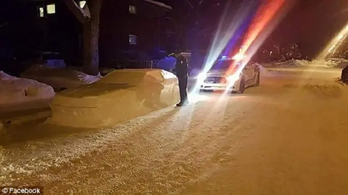 Mobil saju Delorean membuat seorang perwira polisi Montreal kebingungan. (Facebook Simon Laprise)