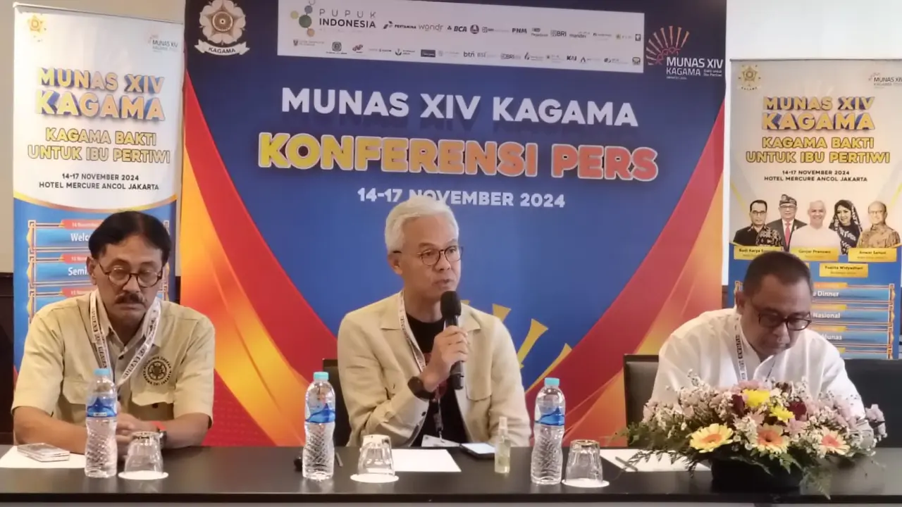 Konferensi pers Musyawarah Nasional XIV KAGAMA di Mercure Ancol, Pademangan, Jakarta Utara, Kamis (14/11/2024) (Istimewa)
