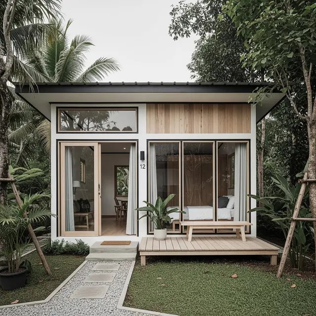 9 Desain Rumah 5x10 Kecil Sederhana dengan Gaya Japandi, Harmoni Minimalis