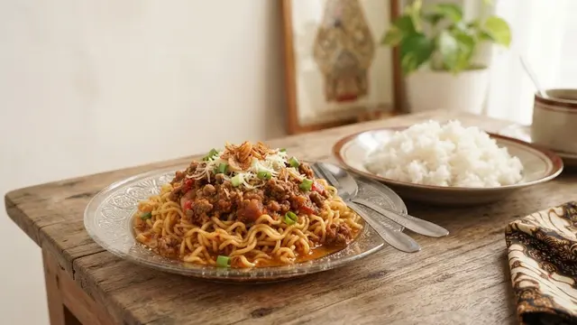 Resep Mi Instan Saus Bolognese