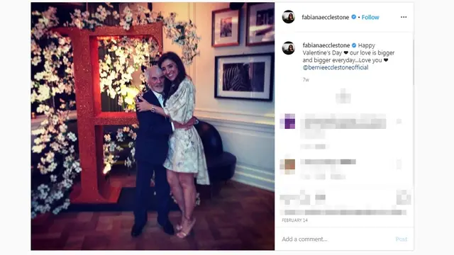 Bernie Ecclestone dan Fabiana Flosi