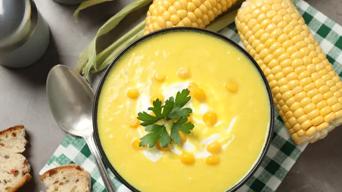 Resep Sup Krim Jagung Manis Pedas ala Homecooking