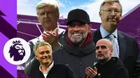 Liga Inggris - Sir Alex Ferguson, Arsene Wenger, Pep Guardiola, Jurgen Klopp, Jose Mourinho (Bola.com/Adreanus Titus)