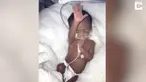 Sebuah rekaman menujukkan saat bayi permatur baru lahir dan menyapa sang Ibunda.