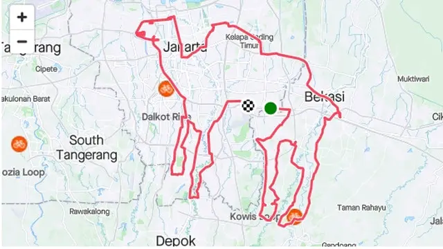 Pesepeda Tempuh Rute Berbentuk Unta untuk Rayakan Iduladha 2022