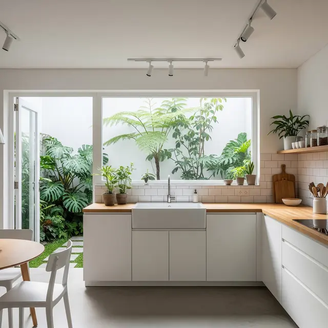 Desain Dapur Sudut Belakang Rumah Ukuran 3x3 Meter