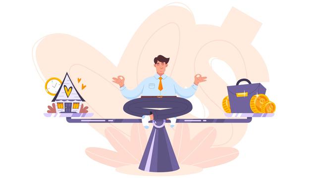 Ilustrasi keseimbangan hidup dan kerja