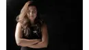 Perenang Indonesia, Raina Saumi Grahana, berpose dalam balutan pakaian renang saat sesi foto bersama Bola.com pada Senin (31/10/2016). (Bola.com/Peksi Cahyo)