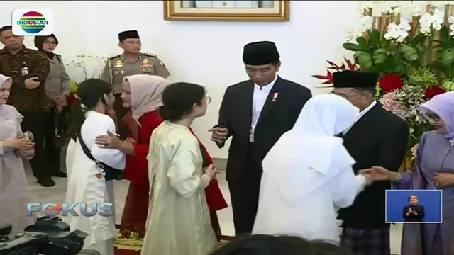 Presiden Joko Widodo dan Wakil Presiden Jusuf Kalla gelar halal bihalal di Istana Bogor dengan dua sesi.