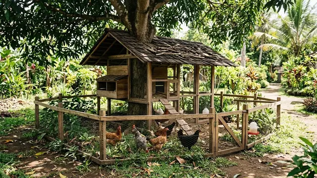 Ide Kandang Ayam yang Bisa Dibuat di Bawah Pohon/AI Generated