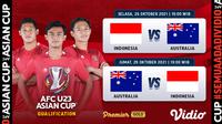 Link Live Streaming Timnas U-23 Indonesia vs Australia AFC Asian Cup di Vidio. (Sumber : dok. vidio.com)