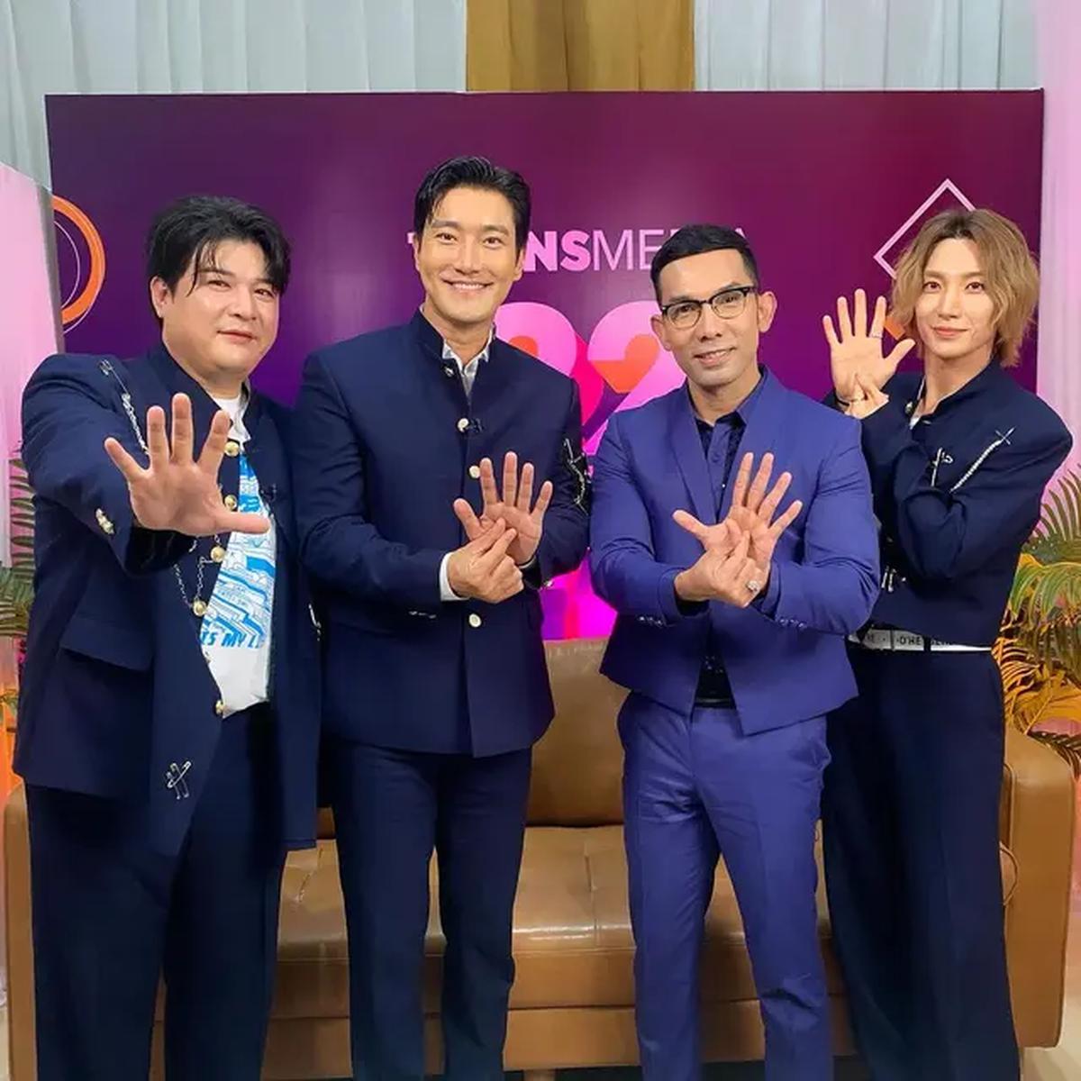 Indra Herlambang dan Artis Kpop, Shindong, Siwon, Leeteuk Super Junior (Sumber: Instagram/indraherlambang)