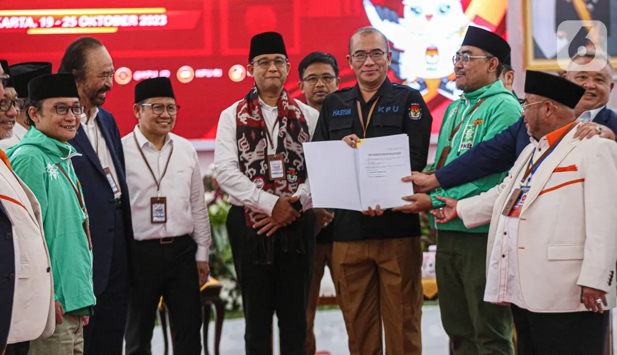 Setelah mendaftar, Anies-Muhaimin dijadwalkan menjalani pemeriksaan kesehatan menyeluruh yang difasilitasi KPU RI pada Sabtu (21/10/2023) di RSPAD Gatot Subroto, Jakarta. (Liputan6.com/Faizal Fanani)