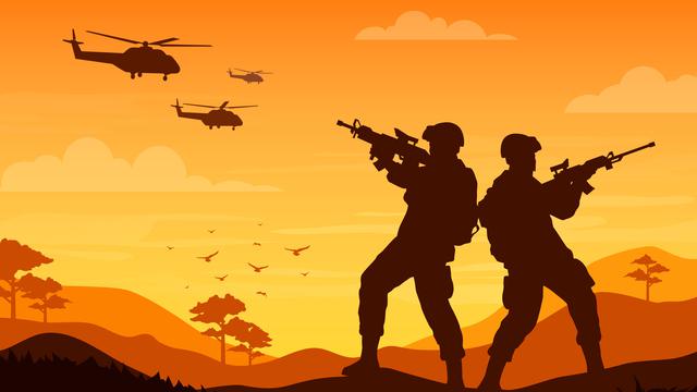 Ilustrasi tentara, militer, bela negara