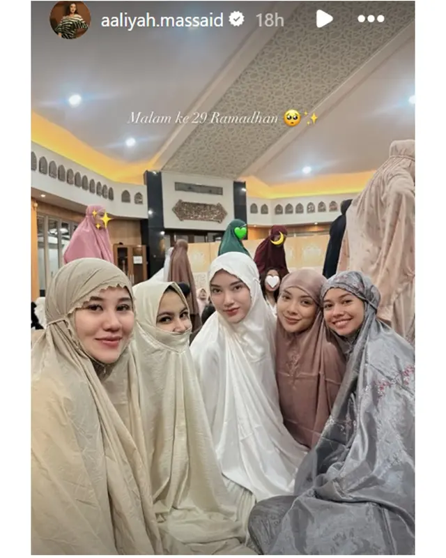 6 Potret seleb itikaf di masjid Ramadhan 2025, ada Aaliyah-Thoriq hingga Mahalini-Rizky Febian