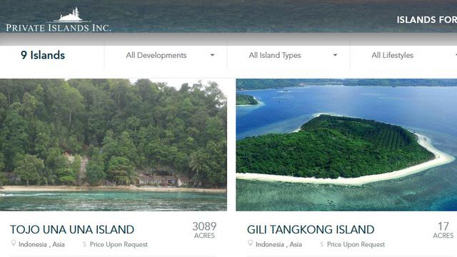 Tangkapan layar laman www.privateislandsonline.com.