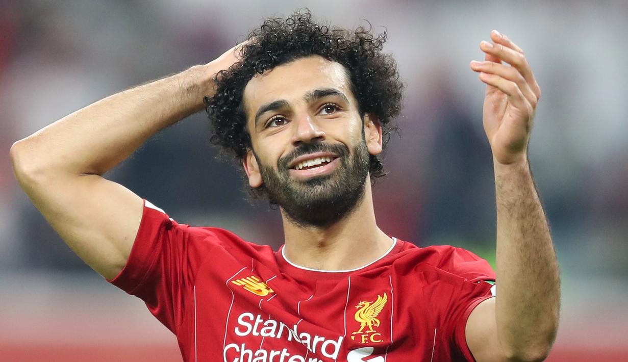 4. Mohamed Salah (35,1 juta dolar) - Pemain Timnas Mesir ini memperoleh 35,1 juta dolar dari 23,1 juta dolar gaji dan 12 juta dolar pendapatan dari iklan. (AFP/Karim Jaafar)