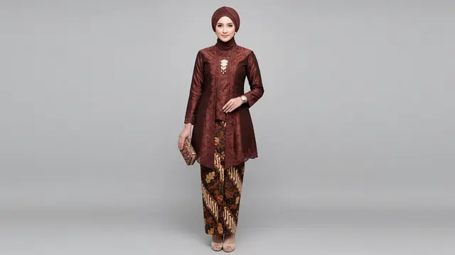 Model Baju Bridesmaid Coklat Mahogany Kebaya Kontemporer