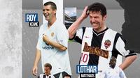 Ilustrasi - Gelandang Bertahan Terbaik: Didier Deschamps, Sergio Busquets, Roy Keane, Lothar Matthaus, Claude Makalele (Bola.com/Adreanus Titus)